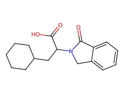 3-cyclohexyl-2-(1-oxo-1,3-dihydro-2H-isoindol-2-yl)propanoic acid structure