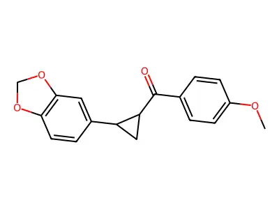 [2-(1,3-Benzodioxol-5-yl)cyclopropyl](4-methoxyphenyl)methanone structure