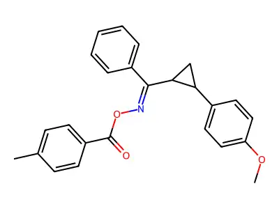 [[[2-(4-Methoxyphenyl)cyclopropyl]-phenylmethylidene]amino] 4-methylbenzoate structure