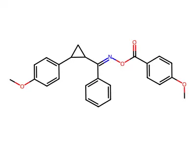 [[[2-(4-Methoxyphenyl)cyclopropyl]-phenylmethylidene]amino] 4-methoxybenzoate structure