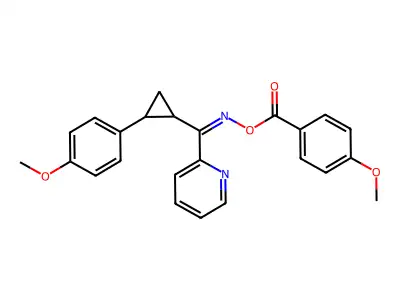 [[[2-(4-methoxyphenyl)cyclopropyl]-pyridin-2-ylmethylidene]amino] 4-methoxybenzoate structure