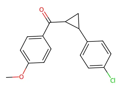 [2-(4-Chlorophenyl)cyclopropyl](4-methoxyphenyl)methanone structure