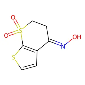 N-(7,7-dioxo-5,6-dihydrothieno[2,3-b]thiopyran-4-ylidene)hydroxylamine structure