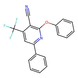 2-Phenoxy-6-phenyl-4-(trifluoromethyl)nicotinonitrile structure