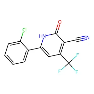 6-(2-Chlorophenyl)-2-hydroxy-4-(trifluoromethyl)nicotinonitrile structure