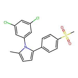1-(3,5-dichlorophenyl)-2-methyl-5-[4-(methylsulfonyl)phenyl]-1H-pyrrole structure