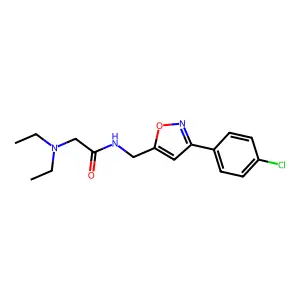 N-{[3-(4-chlorophenyl)-5-isoxazolyl]methyl}-2-(diethylamino)acetamide structure