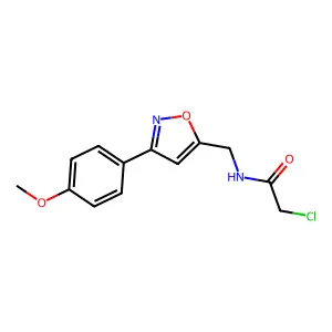 2-chloro-N-{[3-(4-methoxyphenyl)-5-isoxazolyl]methyl}acetamide structure