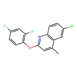 6-Chloro-2-(2,4-difluorophenoxy)-4-methylquinoline structure