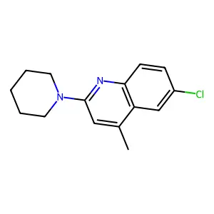 6-Chloro-4-methyl-2-piperidinoquinoline structure