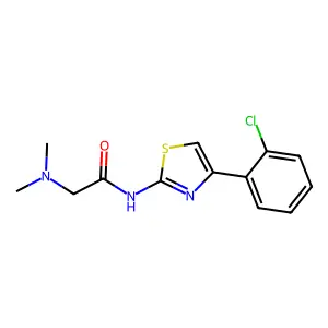 N-[4-(2-chlorophenyl)-1,3-thiazol-2-yl]-2-(dimethylamino)acetamide structure