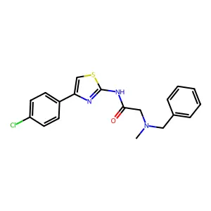 2-[benzyl(methyl)amino]-N-[4-(4-chlorophenyl)-1,3-thiazol-2-yl]acetamide structure