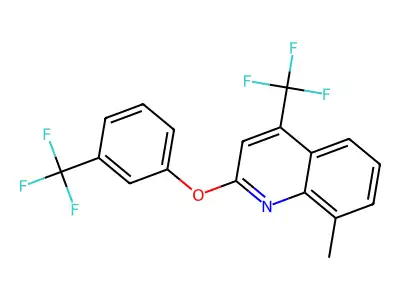 8-Methyl-4-(trifluoromethyl)-2-[3-(trifluoromethyl)phenoxy]quinoline structure