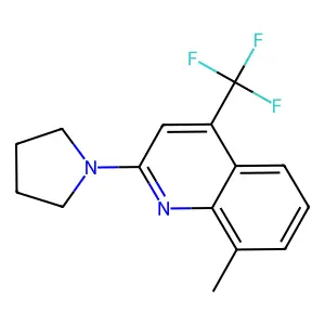 8-Methyl-2-(1-pyrrolidinyl)-4-(trifluoromethyl)quinoline structure