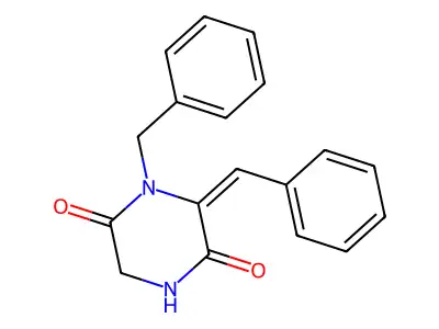 1-Benzyl-6-benzylidenepiperazine-2,5-dione structure