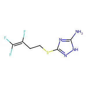 5-[(3,4,4-trifluoro-3-butenyl)sulfanyl]-1H-1,2,4-triazol-3-amine structure