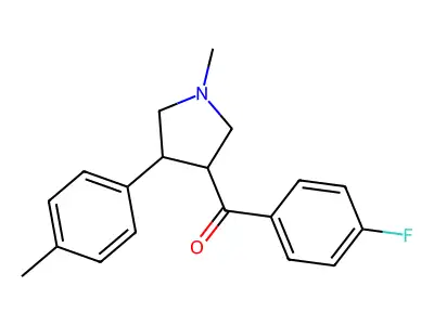 (4-fluorophenyl)[1-methyl-4-(4-methylphenyl)tetrahydro-1H-pyrrol-3-yl]methanone structure