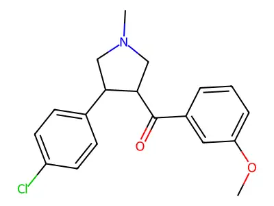 [4-(4-chlorophenyl)-1-methyltetrahydro-1H-pyrrol-3-yl](3-methoxyphenyl)methanone structure