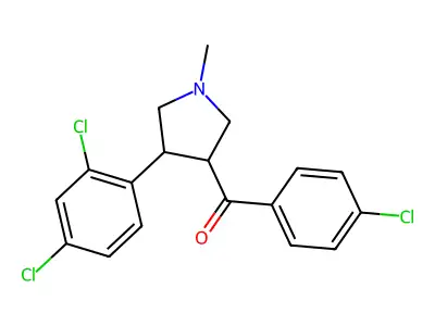 (4-chlorophenyl)[4-(2,4-dichlorophenyl)-1-methyltetrahydro-1H-pyrrol-3-yl]methanone structure