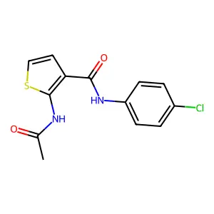 2-(acetylamino)-N-(4-chlorophenyl)-3-thiophenecarboxamide structure