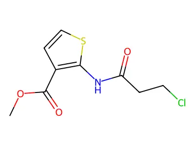 Methyl 2-[(3-chloropropanoyl)amino]-3-thiophenecarboxylate structure
