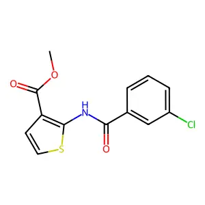 Methyl 2-(3-chlorobenzamido)thiophene-3-carboxylate structure