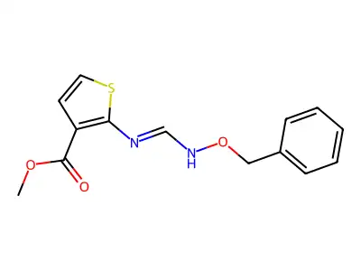 Methyl 2-[(phenylmethoxyamino)methylideneamino]thiophene-3-carboxylate structure