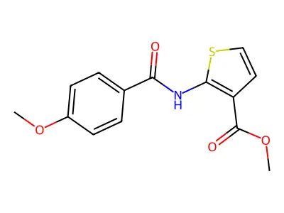 Methyl 2-(4-methoxybenzamido)thiophene-3-carboxylate structure