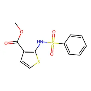 Methyl 2-[(phenylsulfonyl)amino]-3-thiophenecarboxylate structure