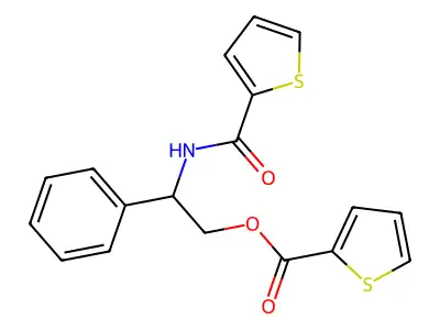2-Phenyl-2-[(2-thienylcarbonyl)amino]ethyl 2-thiophenecarboxylate structure