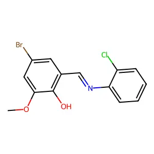 4-Bromo-2-{[(2-chlorophenyl)imino]methyl}-6-methoxybenzenol structure