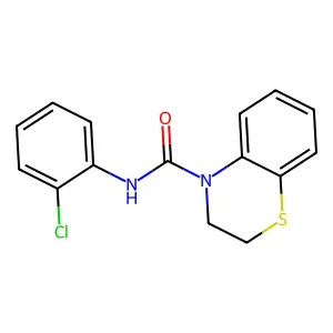 N-(2-chlorophenyl)-2,3-dihydro-4H-1,4-benzothiazine-4-carboxamide structure