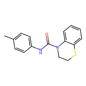 N-(4-methylphenyl)-2,3-dihydro-4H-1,4-benzothiazine-4-carboxamide structure