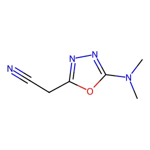 2-[5-(Dimethylamino)-1,3,4-oxadiazol-2-yl]acetonitrile structure