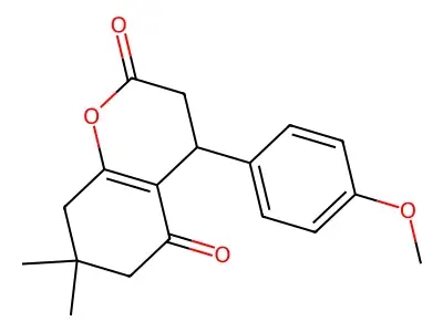 4-(4-methoxyphenyl)-7,7-dimethyl-4,6,7,8-tetrahydro-2H-chromene-2,5(3H)-dione structure