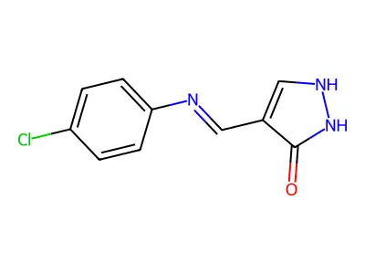 4-[(4-chloroanilino)methylene]-2,4-dihydro-3H-pyrazol-3-one structure