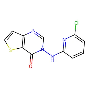 3-[(6-chloro-2-pyridinyl)amino]thieno[3,2-d]pyrimidin-4(3H)-one structure