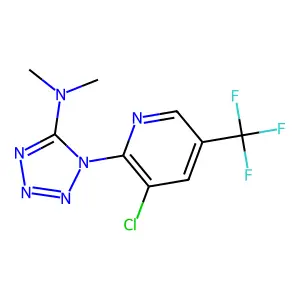 1-[3-chloro-5-(trifluoromethyl)-2-pyridinyl]-N,N-dimethyl-1H-1,2,3,4-tetraazol-5-amine structure
