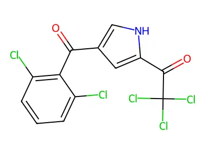 2,2,2-trichloro-1-[4-(2,6-dichlorobenzoyl)-1H-pyrrol-2-yl]-1-ethanone structure