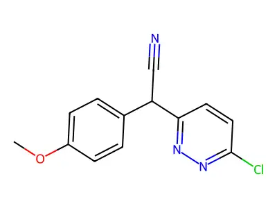 2-(6-Chloropyridazin-3-yl)-2-(4-methoxyphenyl)acetonitrile structure