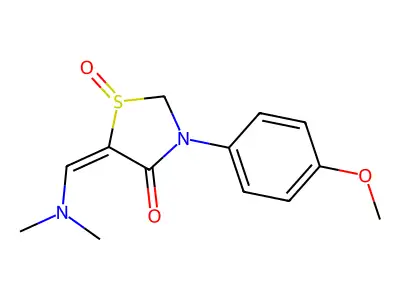 5-(Dimethylaminomethylidene)-3-(4-methoxyphenyl)-1-oxo-1,3-thiazolidin-4-one structure