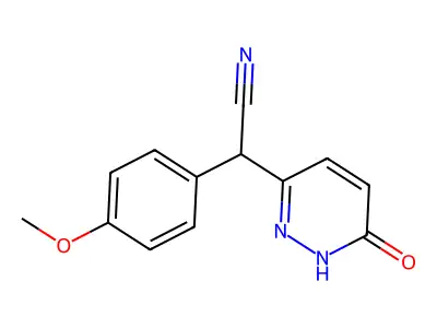 2-(6-Hydroxy-3-pyridazinyl)-2-(4-methoxyphenyl)acetonitrile structure