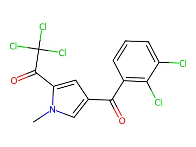 2,2,2-trichloro-1-[4-(2,3-dichlorobenzoyl)-1-methyl-1H-pyrrol-2-yl]-1-ethanone structure