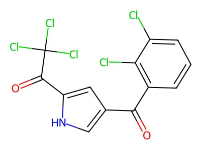 2,2,2-trichloro-1-[4-(2,3-dichlorobenzoyl)-1H-pyrrol-2-yl]ethanone structure
