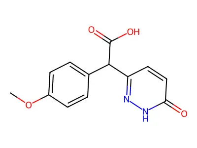 2-(6-Hydroxy-3-pyridazinyl)-2-(4-methoxyphenyl)acetic acid structure
