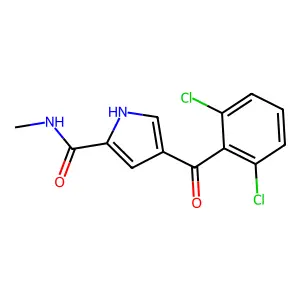4-(2,6-dichlorobenzoyl)-N-methyl-1H-pyrrole-2-carboxamide structure