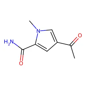 4-acetyl-1-methyl-1H-pyrrole-2-carboxamide structure