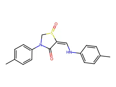 5-[(4-Methylanilino)methylidene]-3-(4-methylphenyl)-1-oxo-1,3-thiazolidin-4-one structure