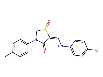 5-[(4-Chloroanilino)methylidene]-3-(4-methylphenyl)-1-oxo-1,3-thiazolidin-4-one structure