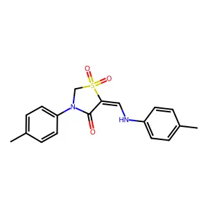 3-(4-Methylphenyl)-5-(4-toluidinomethylene)-1lambda~6~,3-thiazolane-1,1,4-trione structure